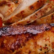 Grilled Chicken with Peach BBQ Sauce