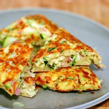 Zucchini, Ham & Ricotta Fritters