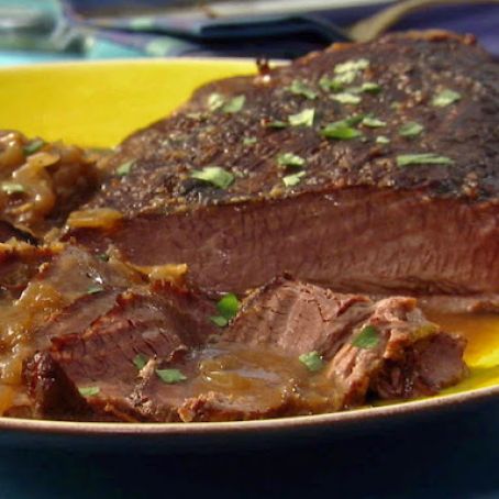 Beer, Ginger, and Garlic Braised Brisket