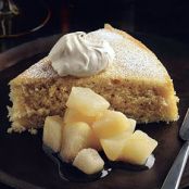 BUTTERMILK SPICE CAKE w/PEAR COMPOTE