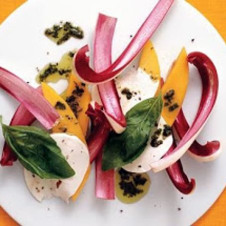 MANGO RADICCHIO CAPRESE SALAD w/BASIL VIN.