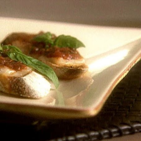 Tomato, Mozzarella and Basil Bruschetta