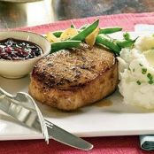 Pork Chops with Pomegranate Pan Sauce