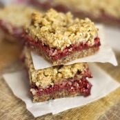 Raspberry Almond Squares (Vegan/Sugar-Free/Gluten-Free)