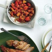PORK TENDERLOIN w/TOMATO-PEACH COMPOTE