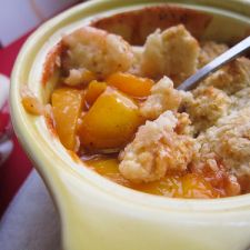 Single-Serving Vegan Peach Cobbler