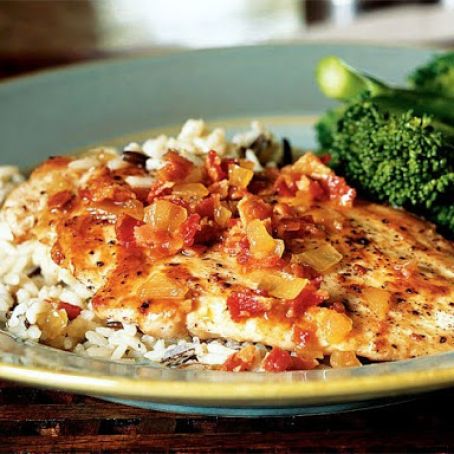 Chicken with Cider and Bacon Sauce