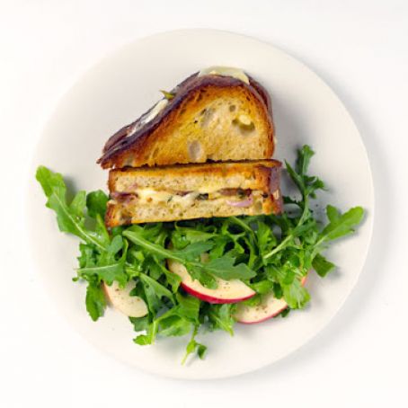 Gruyère Grilled Cheese with Apple Salad