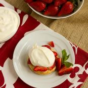 Strawberry Shortcake with White Chocolate Whipped Cream