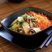 Korean Bibimbap with Sesame Chicken