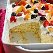 Easy Summer Cake with Fruit & Cream