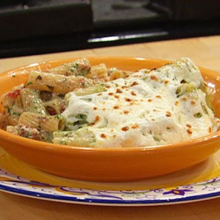 Green and Red Big Baked Ziti