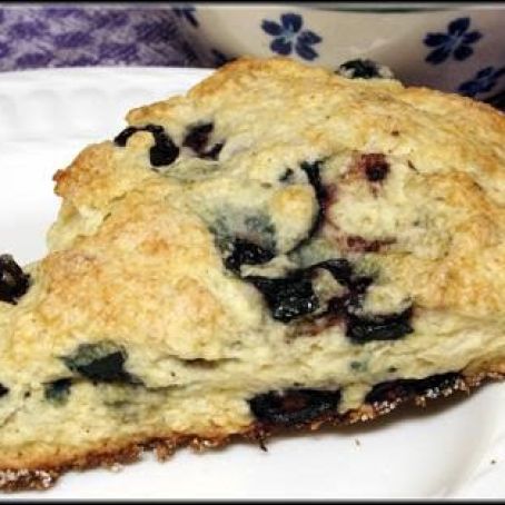 Blueberry Scones with Lemon Glaze