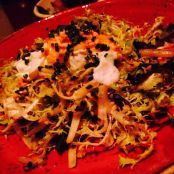 Chicory Salad with Apricot Dressing and Grilled Whole Wheat Pita Croutons