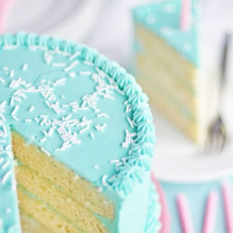 Classic Vanilla Butter Birthday Cake
