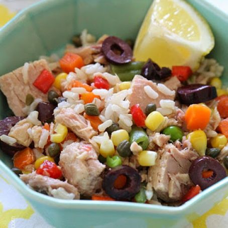 Italian Tuna and Brown Rice Salad - Skinnytaste