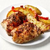 Mustard Chicken Thighs with Rosemary Potatoes