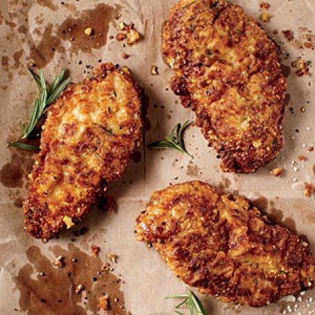 Parmesan & Pine Nut-Crusted Oven-Fried Chicken