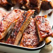 Classic Barbecue Pork Ribs with Smoky Bacon Barbecue Sauce