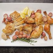 Roast Chicken with Radishes