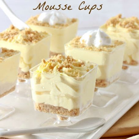 No-Bake Lemon Cheesecake Mousse Cups
