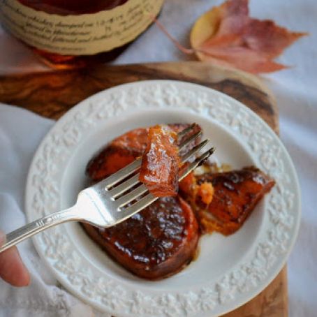 maple bourbon candied sweet potatoes