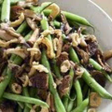 Sauteed Green Beans and Mushrooms