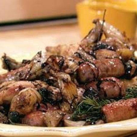 Autumn Roasted Chicken and sausages with balsamic vinegar