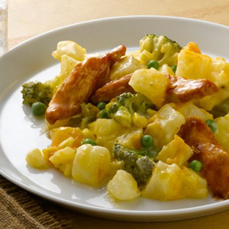 BBQ Chicken and Cheesy Potato Casserole