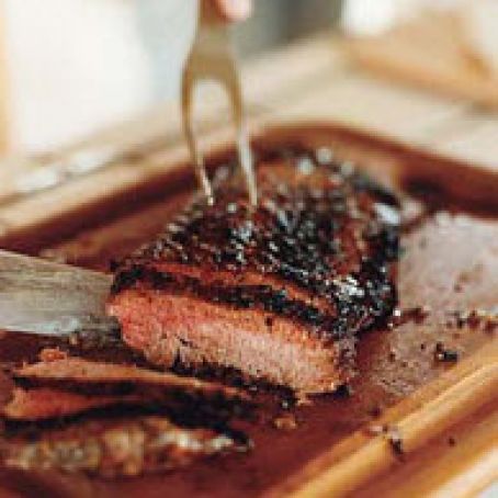 Garlicky Herb-Rubbed Hanger Steaks