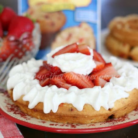 Muffin Mix Strawberry Waffles