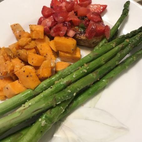 Cilantro Lime Grilled Chicken with Strawberry Salsa