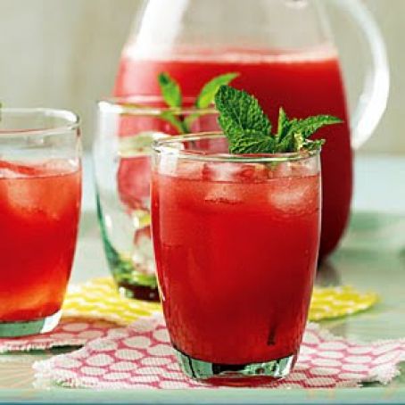 Minted Lemon-Lime Watermelon Aqua Fresca