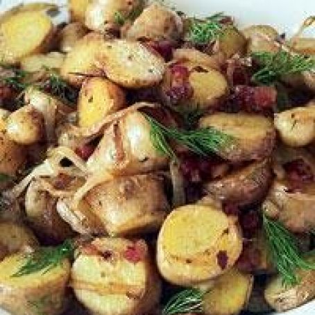 Pan-roasted Fingerling Potatoes with Pancetta