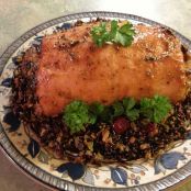 Wild Rice and Turkey Stuffed Pork Loin Roast