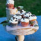 Huckleberry Cupcakes with Sweet Cream