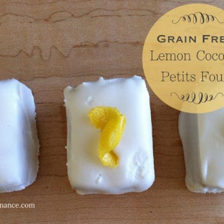 Grain Free Lemon Coconut Petit Fours