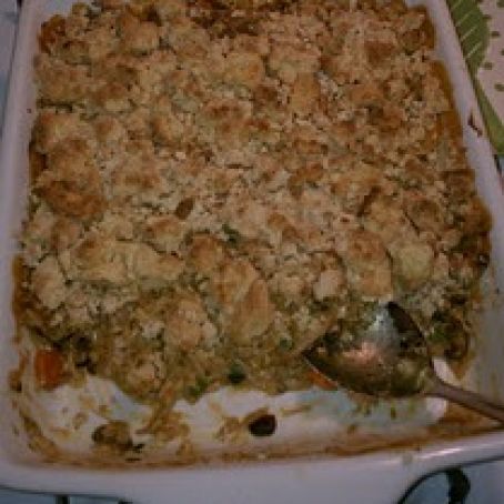 Chicken pot pie with crumble topping