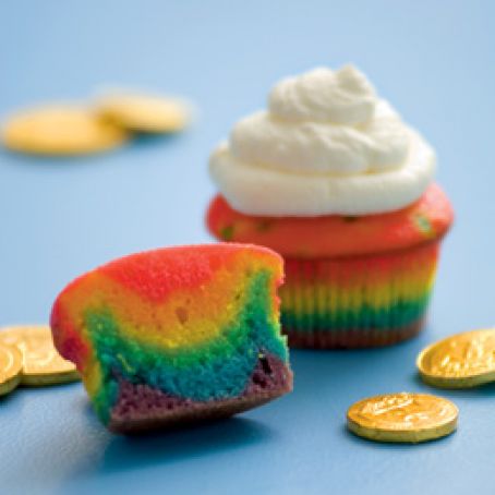 Rainbow Cupcakes for St. Patricks Day