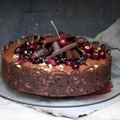 CHOCOLATE CHERRY MOUSSE CAKE