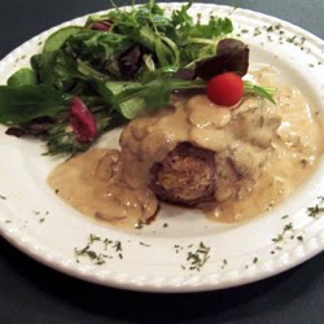 Filet Mignon with Whiskey Peppercorn Sauce
