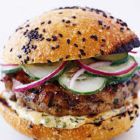 Thai Tuna Burgers with Ginger-Lemon Mayonnaise