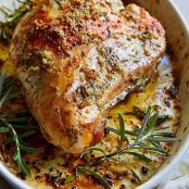 Roasted Turkey Breast with Garlic, Butter and Herbs