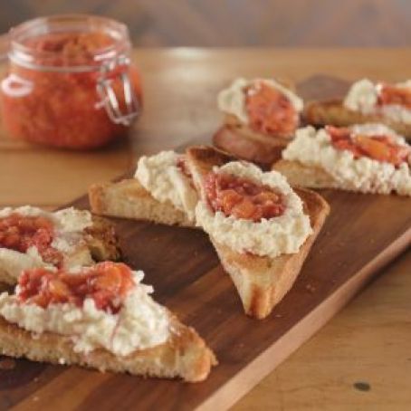 Whipped Ricotta Toast with Quick Peach-Raspberry Jam