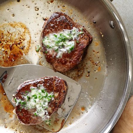 Filets Mignons with Herb-Shallot Butter