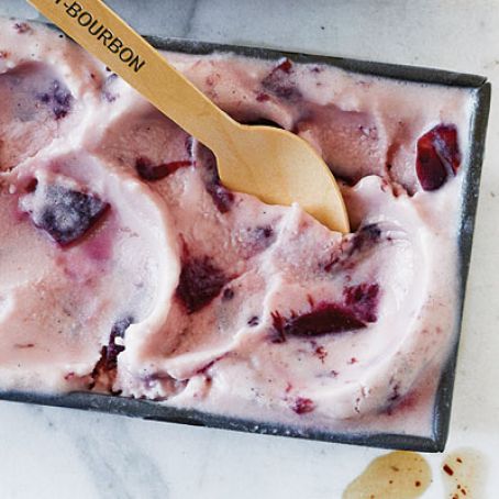 Cherry-Bourbon Ice Cream