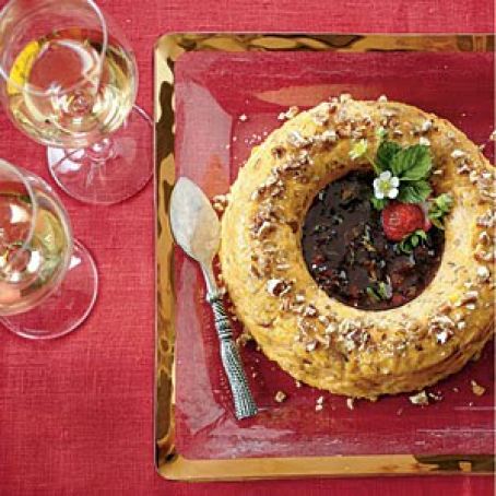 Cheese Ring with Strawberry Preserves