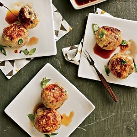 GROUND****Basil Chicken Meatballs with Ponzu Sauce