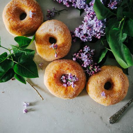 Lilac Sugar Donuts