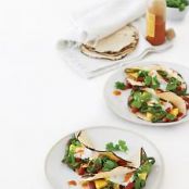 Pepper, Pineapple, and Bean Breakfast Tacos